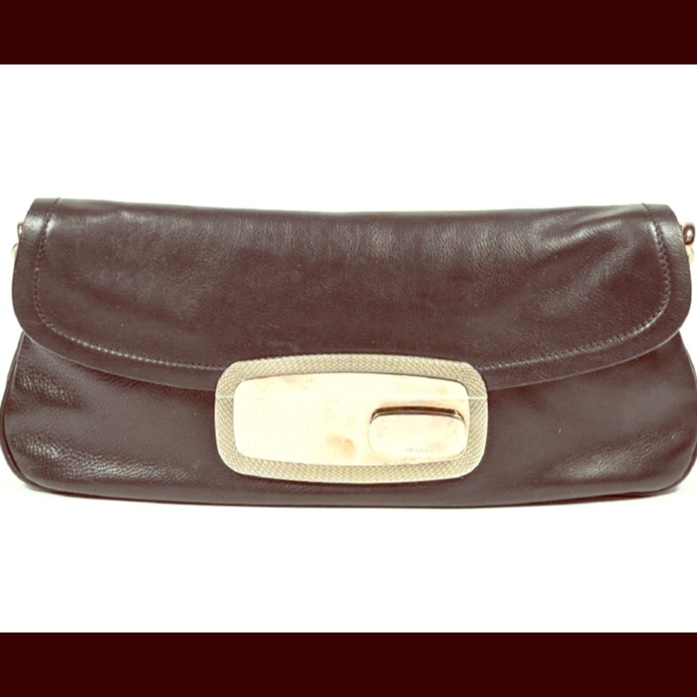 Prada leather chain shoulder